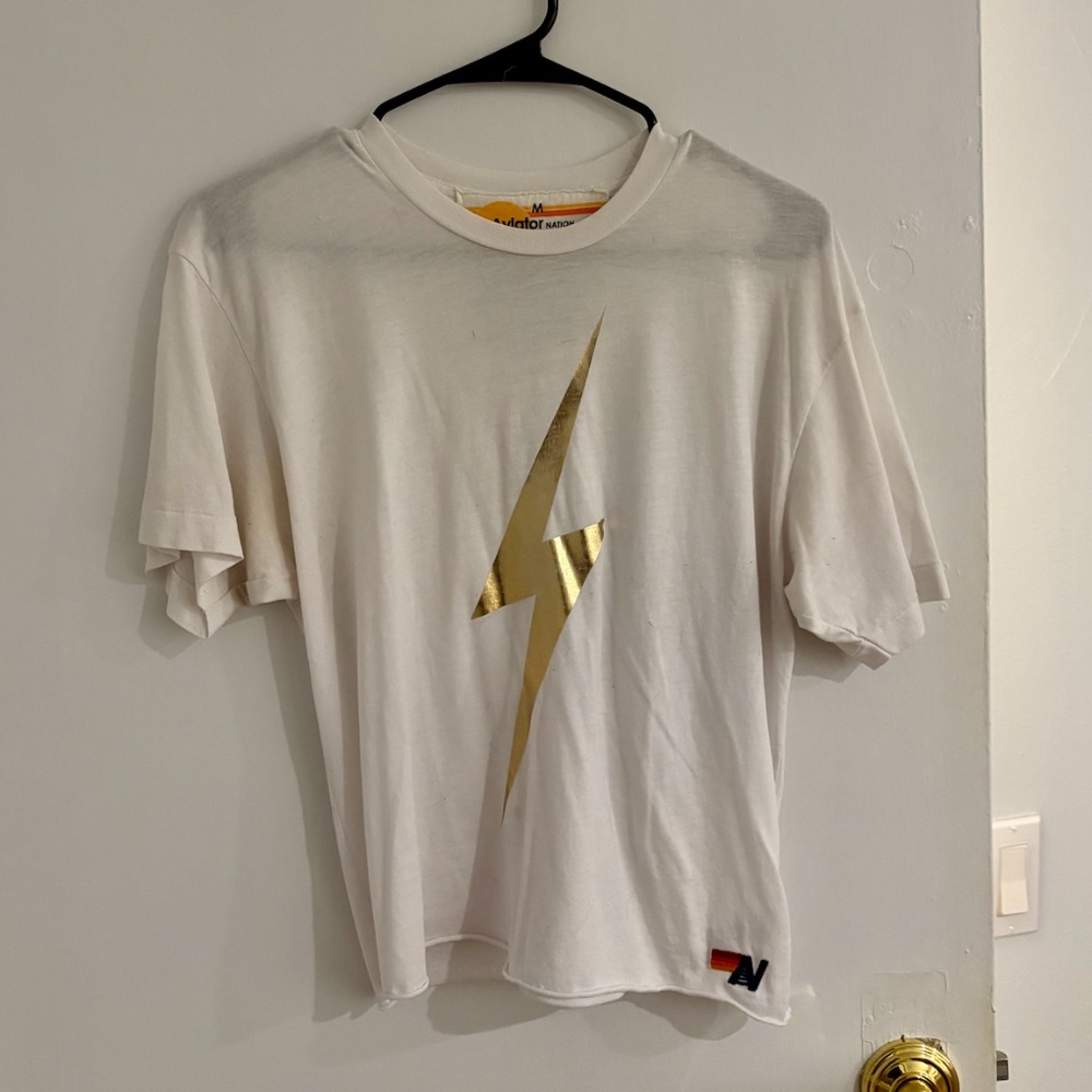 Aviator Nation, size M, casual t shirt, lightening bolt - Picture 2 of 4